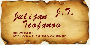 Julijan Teofanov vizit kartica